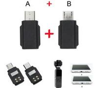 Moteur accus et chargeur GENERIQUE 2PC Pour DJI Osmo Pocket Adaptateur Smartphone pour le connecteur USB Micro Android