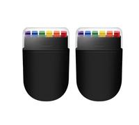 2PC Rainbow Face Paint Stick, 6 Colors DIY Body Paint, Rainbow Flag Makeup Stick For Face & Body, Easy To Remove, For Parades, Cosplay, Festivals, Celebrations, and Halloween Makeup (Black)