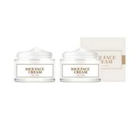 2PC Rice Cream, Skin Therapy Cream, Rice Bran Essence with Ceramide, Radiant Appearance, Enhances Moisturizing Skin Barrier, Deeply Nourishes, Convient à Tous les Types de Peau