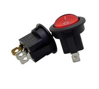 2pc RS601 circular upper and lower circular 23 mm three-pin boat-shaped switch 6A250V