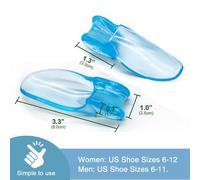 2pc - Séparateur D'orteils En Gel De Silicone Souple Bleu De Haute Qualité, Correcteur D'hallux Valgus, Outil De Soin Des Pieds, 2 Pièces, Livraison Directe