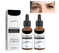 2PC Sérum de Croissance des Sourcils, Solution pour la croissance des sourcils, Huile naturelle pour sourcils foncés et épais, Liquide de réparation pour la croissance des sourcils