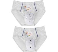 2pc Slip Respirant pour Garçons après Circoncision, Sous-vêtement de Protection Circoncision, Pantalon de Récupération Chirurgicale, Slip de Convalescence pour Soins Quotidiens(Ight Grey,130)