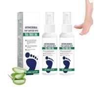 2PC Spray de soin des pieds d'huile d'arbre à thé, spray naturel d'huile d'arbre à thé et d'aloe vera, sérum de soin des pieds et des ongles, séchage rapide et convivial