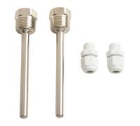 2pc Stainless Steel Thermowell G 1/2 for 2" Thread Sensor Thermowell pour immersion Sleeve 8x30mm pour G 1/2 Thread 2-Pack G 1/2 Thermowell for Temperature Sensor PN40 Pressure 2pc Thermowell(8x100mm)