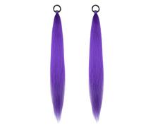 2PC Violet Meches Pour Tresses, 26 Inch Rajout Cheveux Tresse Violet, Extension De Cheveux De Fibre Synthétique Pré ÉTiré Braids Meches Pour Bals Masqués, Cosplay, Scène, Jeux De Rôle, Halloween (A)