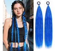 2PC Violet Meches Pour Tresses, 26 Inch Rajout Cheveux Tresse Violet, Extension De Cheveux De Fibre Synthétique Pré ÉTiré Braids Meches Pour Bals Masqués, Cosplay, Scène, Jeux De Rôle, Halloween (C)