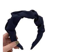 2pc Wide Flower Hoop Hair Bands For Women, Monochrome Headbands, Fashion Accessories, Headwear For Girls(Deep Blue)