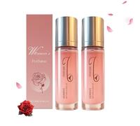 2PC Women's Eau de Parfum, Infused Essential Oil Perfume, Pheromones, Roll-on and Long-Lasting, Rose Scents, Suitable for Date And Travel