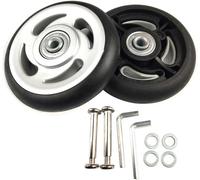 2pcs Ø 85mm Valise Roues Valise Trolley Bagages Valise Extérieur Inline Skate Roues De Rechange Avec 608zz Roulements Abec