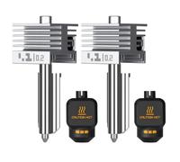2PCS 0,2mm Upgradé P2S/X2D/H2 Series Quick Swap Têtes d'impression | Hotend Buse Acier Trempé Extrudeur Tout Métal avec Manchon Silicone for Bambu Lab X2D P2S H2D H2S H2C Imprimante 3D