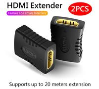 2pcs =0.5m Prolongateur HDMI femelle vers femelle 4K, adaptateur d'extension de convertisseur, écran de moniteur, ordinateur portable, PS4, PC, TV, câble d'extension HDMI, 1-2 pièces ""Nipseyteko