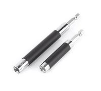 2Pcs 1/4" Porte Embouts Magnétique Extension de Vissage Rallonge Tournevis Tige Hexagonal avec Manchon en Caoutchouc Antidérapant