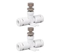 2pcs 1/4 Pouce Tuyau Inversé Osmose RO Écoulements D'eau Ajuster Le Régulateur Des Soupapes Avec Verrouillage Base Stable Pour Une Purification L'eau À Usage En Toute Sécurité