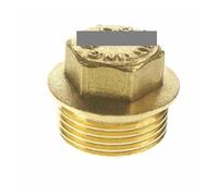 2pcs 1" BSPP Male Brass Pipe Countersunk Hex Head Socket End Cap with Flange