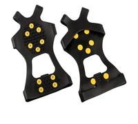 2pcs 10 Steel Studs Crampons Snow Grips Cleats for Ice and Snow Anti-Slip Rubber Traction Cleats Hiking Walking Climbing Jogging(L)