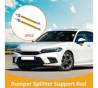 2pcs 10cm/3,94 pouces Barres de support de sšŠparateur de voiture ršŠglables pour pare-chocs avant et arriššre Tiges support lššvre sšŠparateur pare-chocs en alliage aluminium ton or