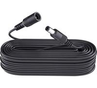 2pcs 10m Câble d'extension d'alimentation, câble d'extension DC 12V 5,5 mm x 2,1 mm Compatible avec l'adaptateur d'alimentation 12V DC ou Le Chargeur Mural pour caméra de sécurité CCTV (Noir)