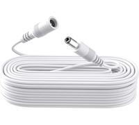 2pcs 10m Câble d'extension d'alimentation, câble d'extension DC 12V 5,5 mm x 2,1 mm Compatible avec l'adaptateur d'alimentation 12V DC ou Le Chargeur Mural pour caméra de sécurité CCTV (Noir)