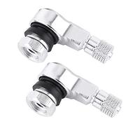 2pcs 11.3mm Voiture Tige de Valve de Pneu de Moto 90 degrés Angle Roue Tige de Pneu Tubeless Valve Tige Bouchons pour Standard Tubeless pneus Roues(Argent)