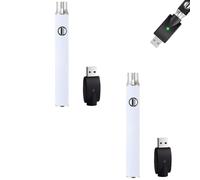 2Pcs 1100mAh Thread Soldering Iron Kits, 3 Gear Adjustable Voltages, Portable USB Rechargeable Pen, Solder Welding Tool for Home Appliance Repair (white)