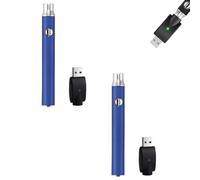 2Pcs 1100mAh Thread Soldering Iron Kits, 3 Gear Adjustable Voltages, Portable USB Rechargeable Pen, Solder Welding Tool for Home Appliance Repair (blue)