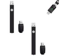 2Pcs 1100mAh Thread Soldering Iron Kits, 3 Gear Adjustable Voltages, Portable USB Rechargeable Pen, Solder Welding Tool for Home Appliance Repair (black)