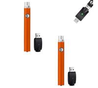 2Pcs 1100mAh Thread Soldering Iron Kits, 3 Gear Adjustable Voltages, Portable USB Rechargeable Pen, Solder Welding Tool for Home Appliance Repair (orange)