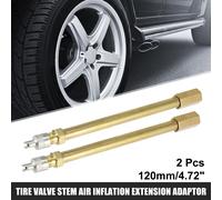 2pcs 120mm/4.72" Voiture Pneu Valve Tige Air Inflation Extension Adaptateur