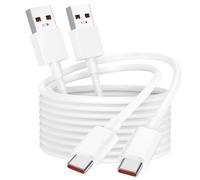 2PCS 120W Câble USB C Charge Rapide pour Xiaomi 15T Pro Câble USB Type C 100W 90W Rapide Charge pour Xiaomi 17 Ultra/14T/13T/12X/12T/11T Pro Redmi Note 15/14/13/12/11/10 POCO X8/F8/M8/X7 Pad 8 7 (2M)