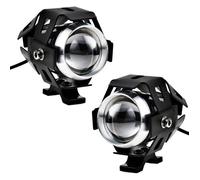 2pcs 125W Phare Moto Feux Additionnels LED Phares Avant Moto Anti Brouillard Projecteur Spot LED Etanche pour Moto Quad Scooter