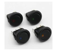 2pcs 12V led rocker switch Led Dot Light 3 pins ON-OFF Rocker Switch LED illuminated Car Dashboard Boat Toggle SPST Switch