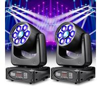 2PCS 150W Lyre LED 6 Bee Eye Lumière de Scène RGBW 3 prismes 8 Gobos 8 couleurs DJ Disco Lumière dmx512 Tête Rotative Scène pour Fête Mariage Live Band Show Bar