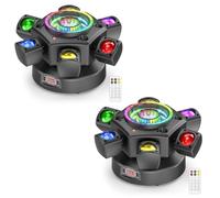 2PCS 150W Lyre LED Faisceau Tête Mobile Lumière de Scène Contrôle DMX 512 Projecteur à 6 Pras Effets Lumineux RGBW Avec Télécommande Convient Aux Réceptions de Mariage Fêtes et Performances de DJ