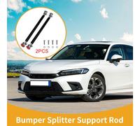 2pcs 15cm/5,91 pouces Tiges de Support de Diviseur de Voiture RšŠglables Avant Arriššre Lššvre Diviseur Barres de Support de Tige en Aluminium Noir Pas de Per?age de Trous