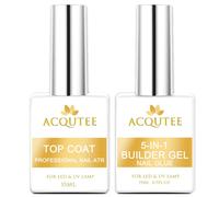 2pcs 15ml Builder Gel Top Coat Colles Pour Ongles Base Gel Pour Pose Américaine Ongles Capsules, Nail Extend Durcissement, Nail Glue En Résine