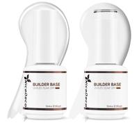 2Pcs 15Ml Gel Construction Ongle Uv 8 En 1, Gel Builder Base De Renforcement, Réparation Et Extensions - Clair + Blanc Laite[VV343]