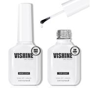 2pcs 16ml Base Et Top Coat Vernis Gel Uv Semi Permanent No Wipe Top Coat Soak Off Uv/Led Pour Nail Art Ongles Vernis À Ongles Gel Diy Et Salon