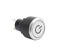2pcs 16mm Bouton Poussoir en Plastique Interrupteur Panneau d'Alimentation à l'intérieur LED Rouge Vert Jaune Blanc Bleu Momentary Reset 12V 24V (Color : 1, Size : MOMENTARY_24V)(2,MOMENTARY-24V)