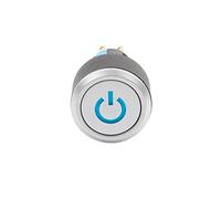 2pcs 16mm Bouton Poussoir en Plastique Interrupteur Panneau d'Alimentation à l'intérieur LED Rouge Vert Jaune Blanc Bleu Momentary Reset 12V 24V (Color : 1, Size : MOMENTARY_24V)(1,MOMENTARY-220V)