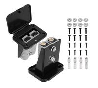 2pcs 175A Kits de Connecteurs Rapides Batterie, Étanches Base de Montage Batterie avec Couvercles Bornes Vis Écrous Compatibles avec Anderson Connecteur pour Voiture Camping-Car Bateau Treuil (Gris)
