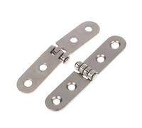 2pcs 180 Degree Foldable Hinge Flap Screw-On Hinges For Sewing Machine Cabinet Door Furniture Hardware Accessories(Silver)