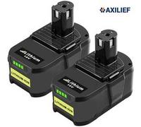2Pcs 18V 5.5Ah Remplacement de Batterie pour Ryobi One+ P108 RB18L50 RB18L40 RB18L25 G