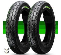 2PCS 2.75-10 Pneu sans Chambre à Air for Moto et Scooter, Résistant aux Crevaisons et à L'usure, Structure 6PR, Vitesse 42J, Charge Maximale 150 kg, for Roues Avant et Arrière