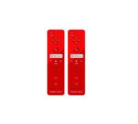 2pcs 2 en 1 Manette Wiimote Motion Plus pour Nintendo Wii et Wii U Rouge -QUMOX®