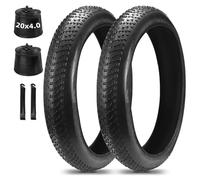 2PCS 20/24/26X4,0 Pouces Pneus pour Vélo Gras avec Chambres À Air Et Leviers 20/24/26 4,0 Pouces Pneus pour Vélo Électrique Accessoires Résistants Et Anti-crevaison pour Montagne(20x4.0)