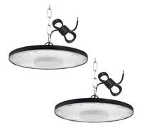 (2pcs) 200W LED UFO High Bay Lumière,6500K Blanc Froid UFO Spot High Bay Lumière 20000LM Projecteur LED Industriel IP65 Étanche Spot High Bay Lumière,UFO LED Spot pour Gymnase Usine Entrepôt