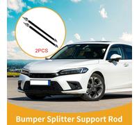 2pcs 20cm/7,87 pouces Tiges de Support de Diviseur de Voiture RšŠglables Avant Arriššre Lššvre de Diviseur de Pare-chocs Barres de Support de Tige en Aluminium Alliage Noir