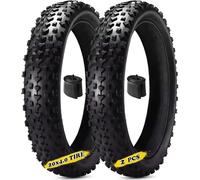 2PCS 20x4.0 Pneu Tout Terrain Résistant aux Piqures for Vélo Électrique et VTT, Paroi Épaisse, Charge Élevée, Sans Chambre à Air, Compatible Roues 20 Pouces