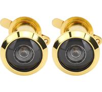 2Pcs 220 Degree Viewing Angle Anti Theft Household Door Viewer with Back Cover Home Security(16mm Gold )(16mm Gold )
